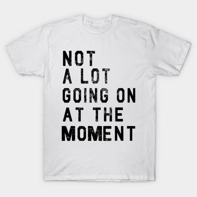 NOT A LOT GOING ON AT THE MOMENT T-Shirt by Scarebaby